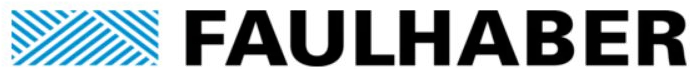 Logotipo de FAULHABER, minimotores y accionamientos de precisión
